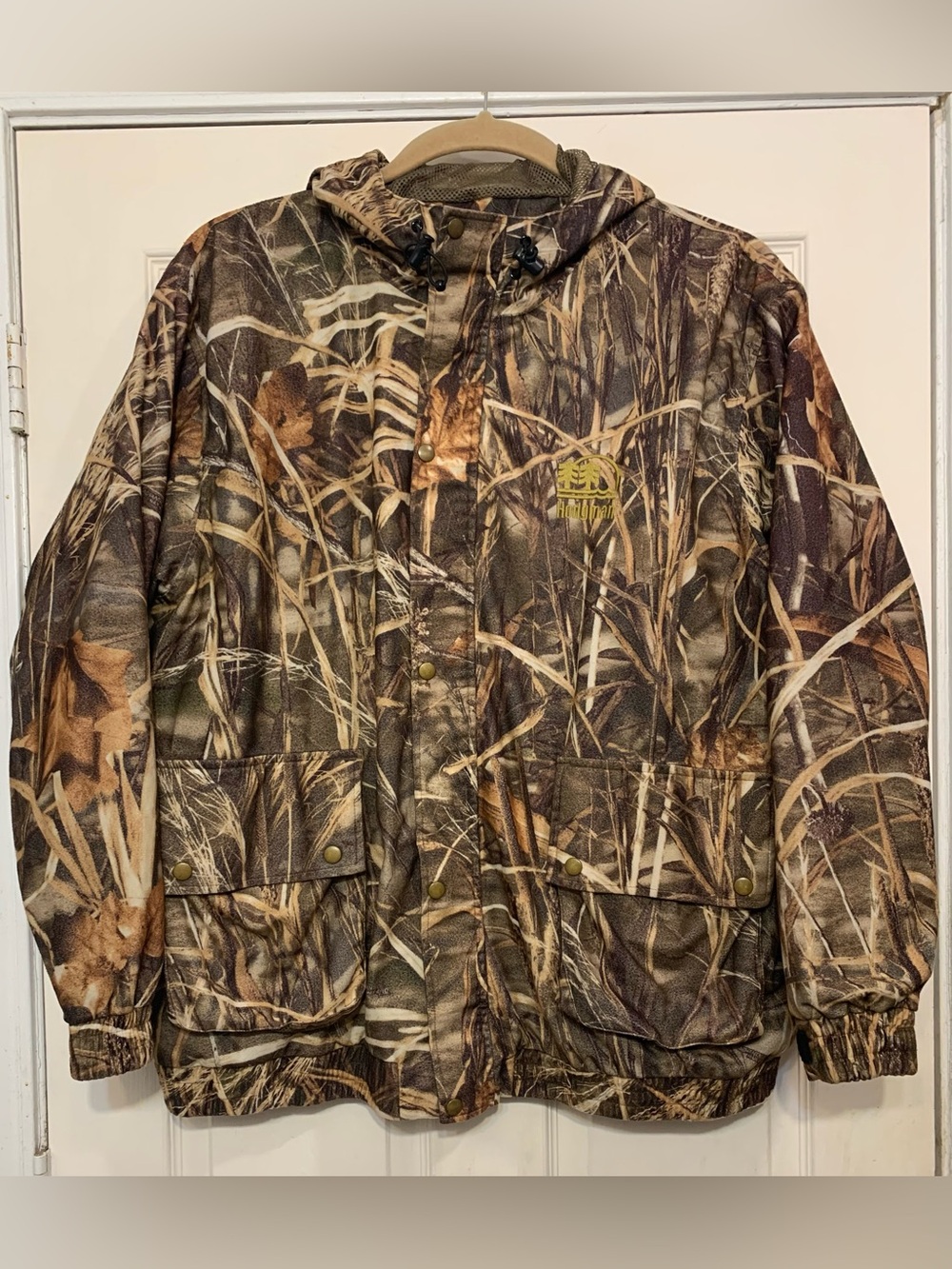 Vtg Hodgman Camouflage Men’s Hunting Hooded 2x Rain Jacket.            3955T